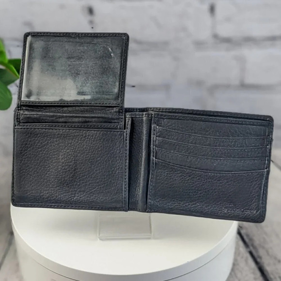 Vintage 90s Polo Ralph Lauren leather wallet, black, 2 / dual ID window, CCW LTC - Picture 4 of 10